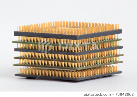 Computer chips isolated on a white background. Computer chips isolated on a white background. 73948068