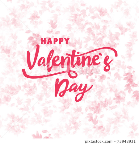 Happy Valentines Day lettering on pink abstract background. Valentines Day greeting card and banner. Happy Valentines Day lettering on pink abstract background. Valentines Day greeting card and banner. 73948931