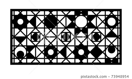 Modern cnc pattern. Decorative panel, screen,wall. Vector cnc panel for laser cutting. Template for interior partition, room divider, privacy fence Modern cnc pattern. Decorative panel, screen,wall. Vector cnc panel for laser cutting. Template for interior partition, room divider, privacy fence 73948954