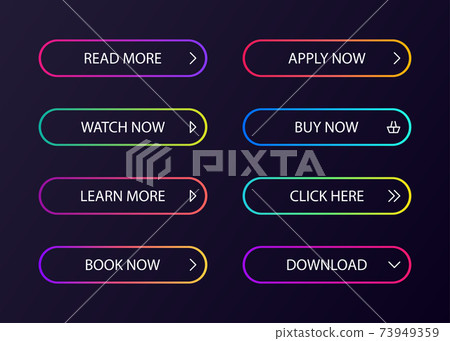Different gradient colors and icons on white... - Stock Illustration ...