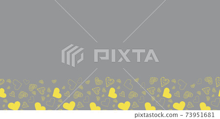 Heart border Vector seamless pattern with Valentines day hearts on gray 2021 Pantone Heart border Vector seamless pattern with Valentines day hearts on gray 2021 Pantone 73951681