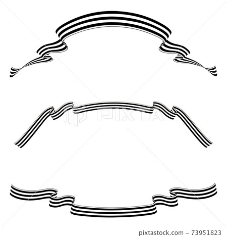 Set of St. George ribbons for the Victory Day holiday on May 9. Vector image on a white background. 73951823