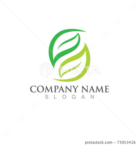 Logos of green Tree leaf ecology 73953416