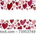 Watercolour Valentines day greeting card. 73953749