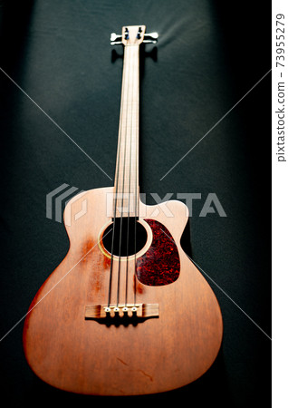 Acoustic bass black background Acoustic bass black background 73955279