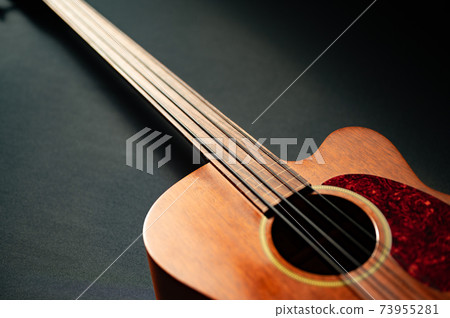 Acoustic bass black background 73955281