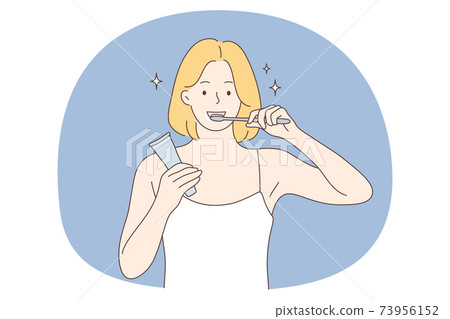 Beauty, dental care, hygiene concept Beauty, dental care, hygiene concept 73956152