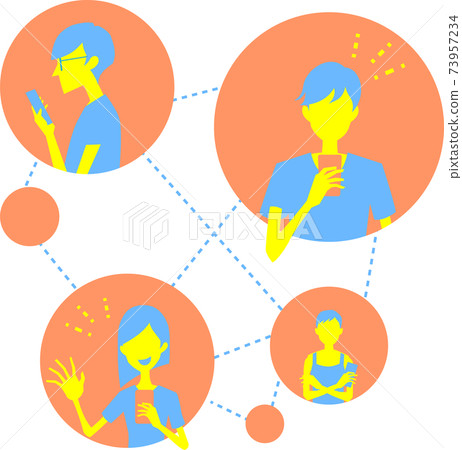 通過網絡連接的人 73957234