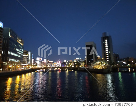Night view of Naka River Water Park (Nakasu) 73957709