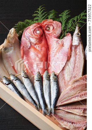 Assorted dried fish Assorted dried fish 73957822