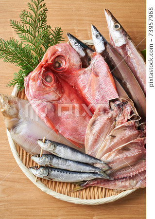 Assorted dried fish Assorted dried fish 73957968