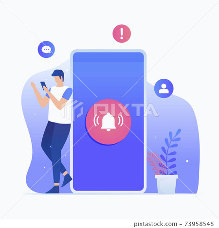 New notification illustration concept 73958548