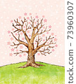 櫻花樹櫻花暴風雪 73960307