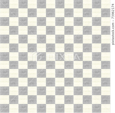 Japanese pattern: Checkered pattern with woven texture Gray background material 73962174