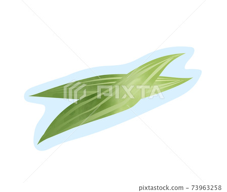 Bamboo leaves drawn under the ingredients / leaf orchids / watercolor / vector / individually deformable Bamboo leaves drawn under the ingredients / leaf orchids / watercolor / vector / individually deformable 73963258