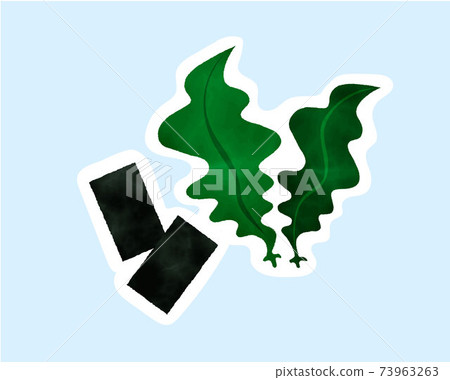 Ingredients that boost immunity / Carbohydrate restriction / Nutrition food / Watercolor / Seaweed / Nori 73963263