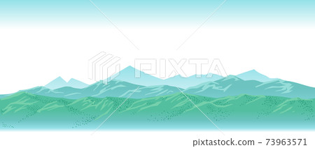 Vector illustration of green mountains Vector illustration of green mountains 73963571