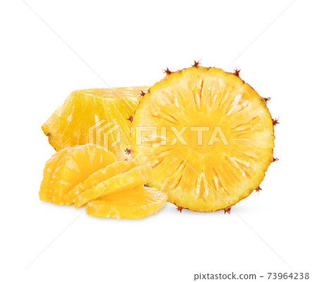Fresh pineapple isolated on white background 73964238