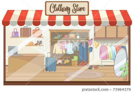 Fashion clothes store background - Stock Illustration [73964379] - PIXTA