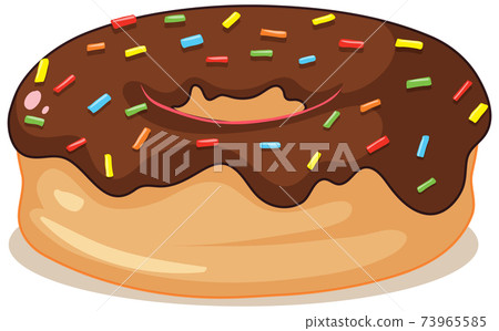 Chocolate donut isolated on white background Chocolate donut isolated on white background 73965585