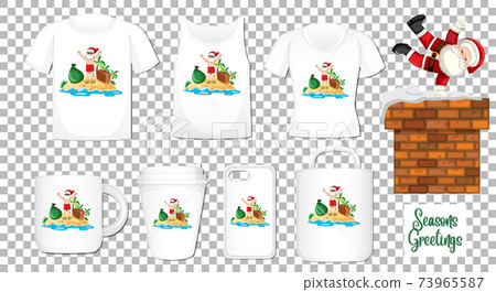Santa Claus dancing cartoon character with set of different clothes and accessories products on transparent background Santa Claus dancing cartoon character with set of different clothes and accessories products on transparent background 73965587