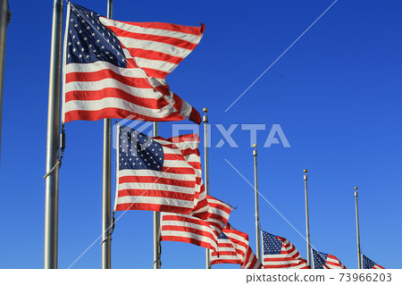 US FLAG with the blue sky US FLAG with the blue sky 73966203