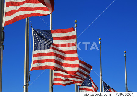 US FLAG with the blue sky US FLAG with the blue sky 73966204