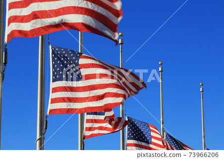 US FLAG with the blue sky US FLAG with the blue sky 73966206