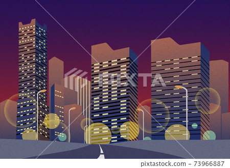 Cityscape_night road 73966887