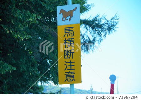 Traffic sign on Sarabread Road, Niikappu-cho, Hokkaido Traffic sign on Sarabread Road, Niikappu-cho, Hokkaido 73967294