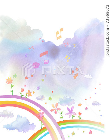 自然風光的水彩背景,活動和慶祝活動的概念形象 自然風光的水彩背景,活動和慶祝活動的概念形象 73968672
