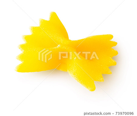 raw pasta farfalle on white isolated background 73970096