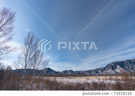 千葉原原奧庫日光千葉原原山奧庫日光chi木縣日光市山森林自然雲山冬季冬季山針葉樹雪 73970316