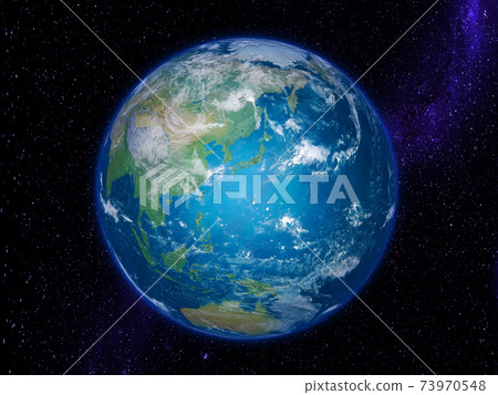 Earth: Starfield galaxy centered on the Japanese archipelago 73970548