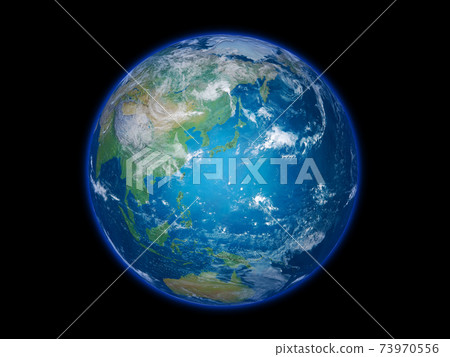 背景為黑色，以日本群島為中心 73970556