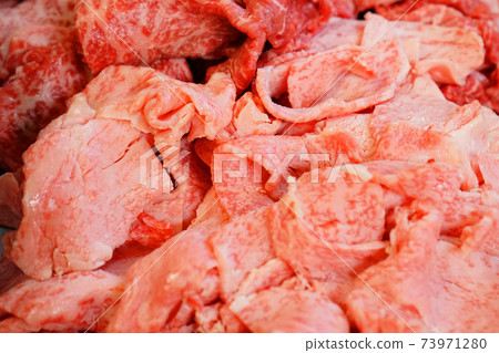 All-you-can-eat high-class beef, marbled meat, full of meat 73971280