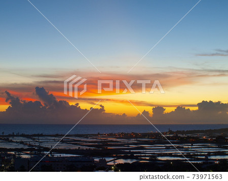 漯底山拍攝彌陀魚塭夕景 73971563