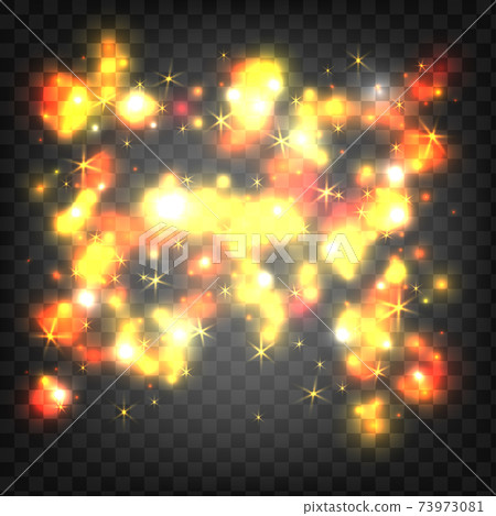Glowing light particles. Double exposure space. Glowing light. Shiny particles. Magic sparks. Glow effect for festive banners and posters. Vector Glowing light particles. Double exposure space. Glowing light. Shiny particles. Magic sparks. Glow effect for festive banners and posters. Vector 73973081