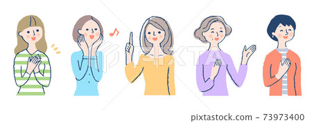 5名微笑婦女一套 5名微笑婦女一套 73973400