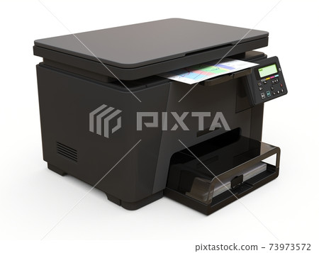 Laser mfp on the white background. 3d illustration. Laser mfp on the white background. 3d illustration. 73973572