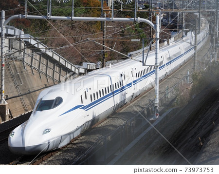 Shinkansen N700S J6 formation near Ishiyama, Otsu City 73973753