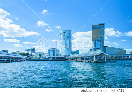 Kagawa Prefecture, Takamatsu Port, ferry, sea, fine weather 73973931