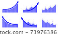 Arrow graph UP set blue 73976386