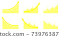 Arrow graph UP set yellow 73976387