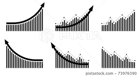 Arrow graph UP set black 73976390