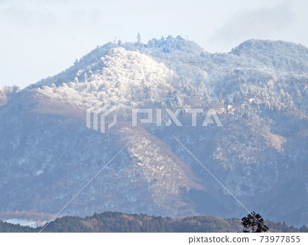 Hikosan Jingu Uezumiya distant view of snowfall in Soeda Town, Fukuoka Prefecture Hikosan Jingu Uezumiya distant view of snowfall in Soeda Town, Fukuoka Prefecture 73977855