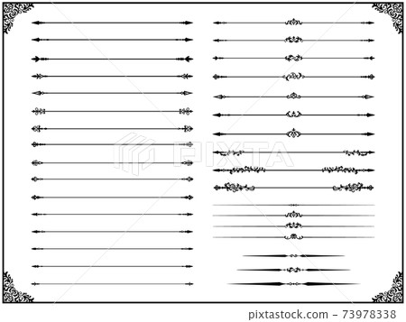 Western-style spear-shaped partition line decoration set 73978338