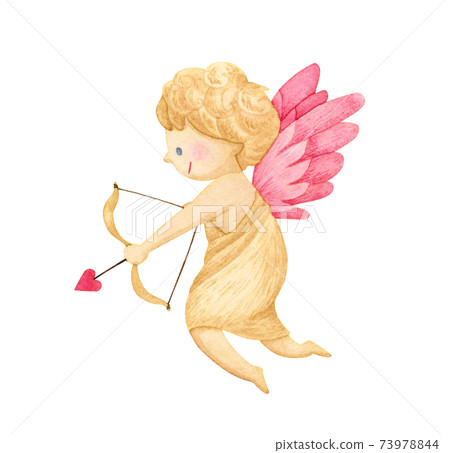 Hand drawn watercolor | Cupid illustration Hand drawn watercolor | Cupid illustration 73978844