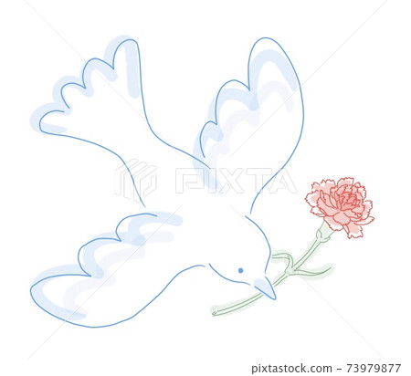 Bird with carnation 73979877