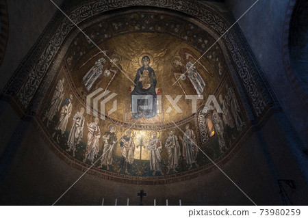 Triest Italy San Giusto Church  mosaic 73980259